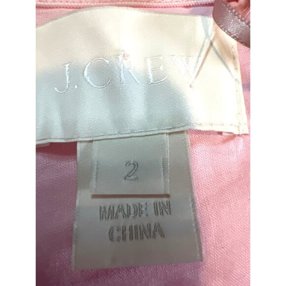 J. Crew Nadia Bridesmaid Pink Strapless Dress Size 2 100% Silk Bodice Lining NWT - Picture 8 of 14